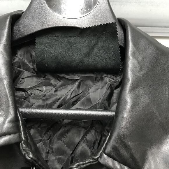 G New Collection Leather Jacket Mens XL Black Made in Italy Quilted Car Coat - Picture 3 of 13